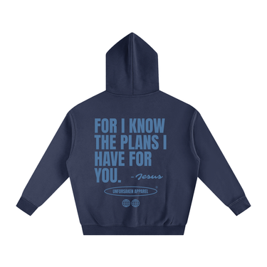 "FOR I KNOW THE PLANS I HAVE FOR YOU" Oversized Fleece Hoodie