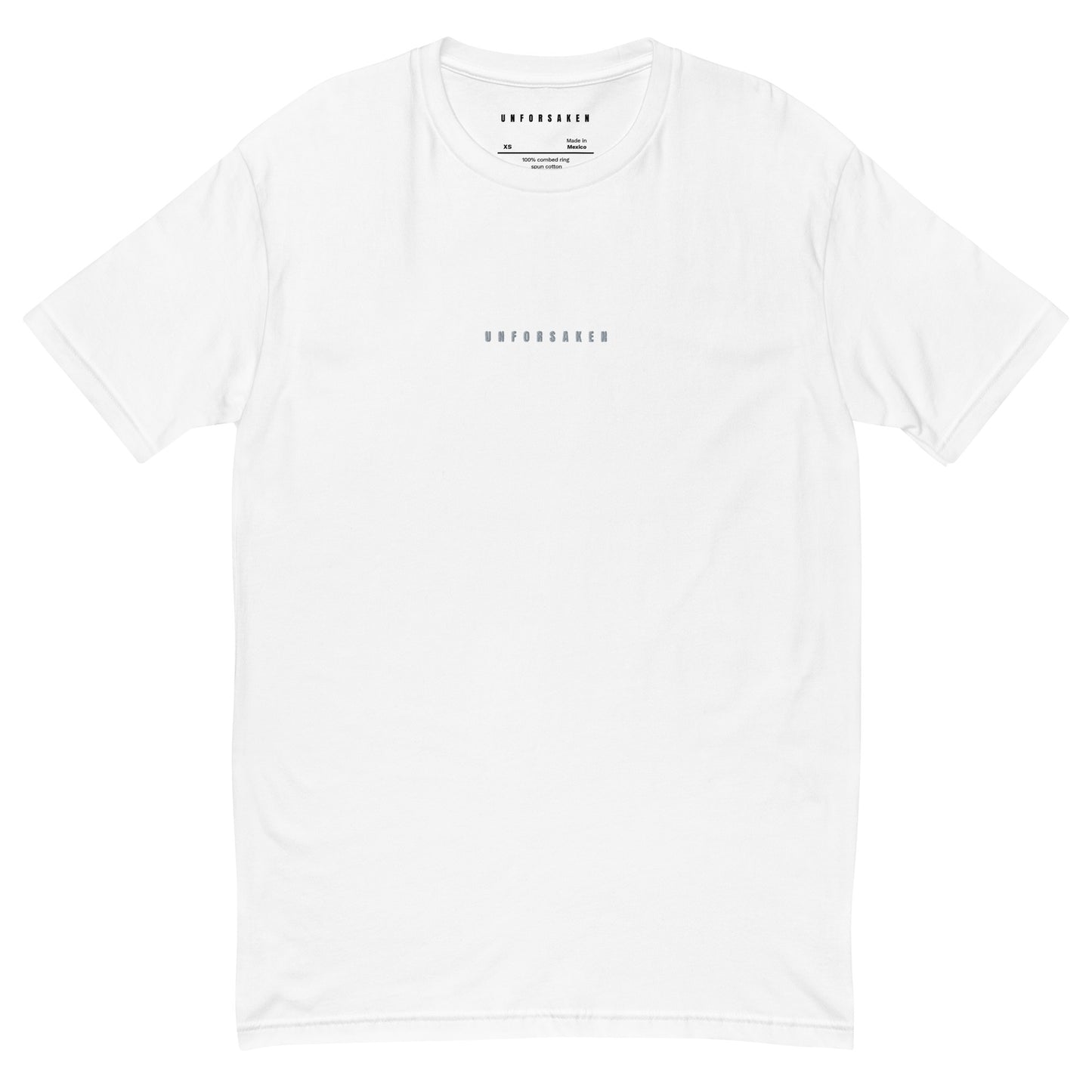UNFORSAKEN 049 "Never Abandoned" Embroidered Graphic Fitted Tee