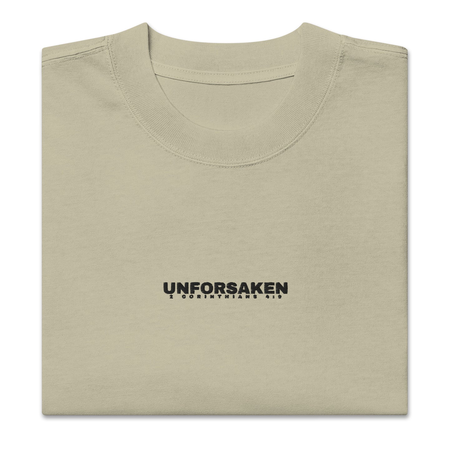 UNFORSAKEN 033 OG Embroidered Faded Oversized Tee [Small Logo]